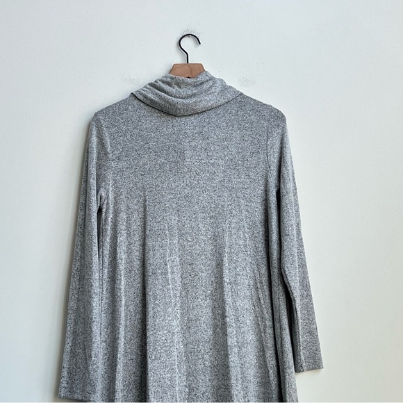 New Lou & Grey for Loft Gray Dress Medium Signature Soft Jersey Knit Cowl Neck - Picture 11 of 12